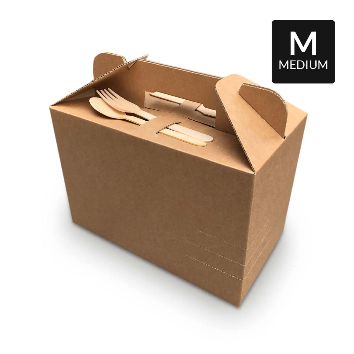 Lunch box with cardboard handle - Picnic box made of cardboard