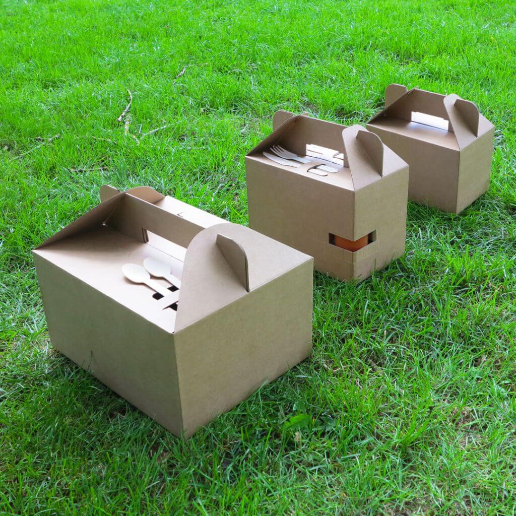 Take away Picnic box Picnic box made of cardboard Take away box