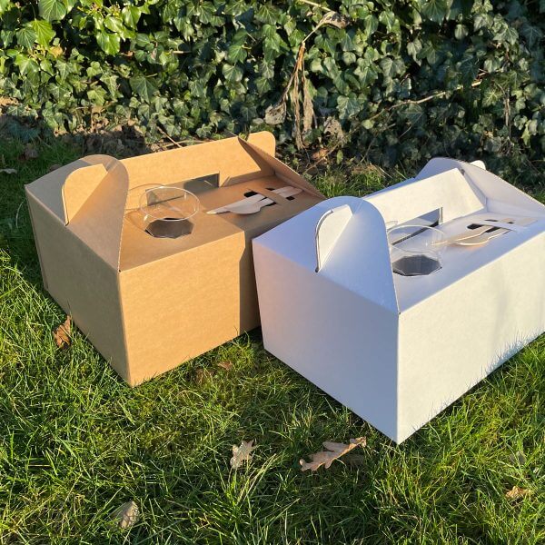 Catering box with handles